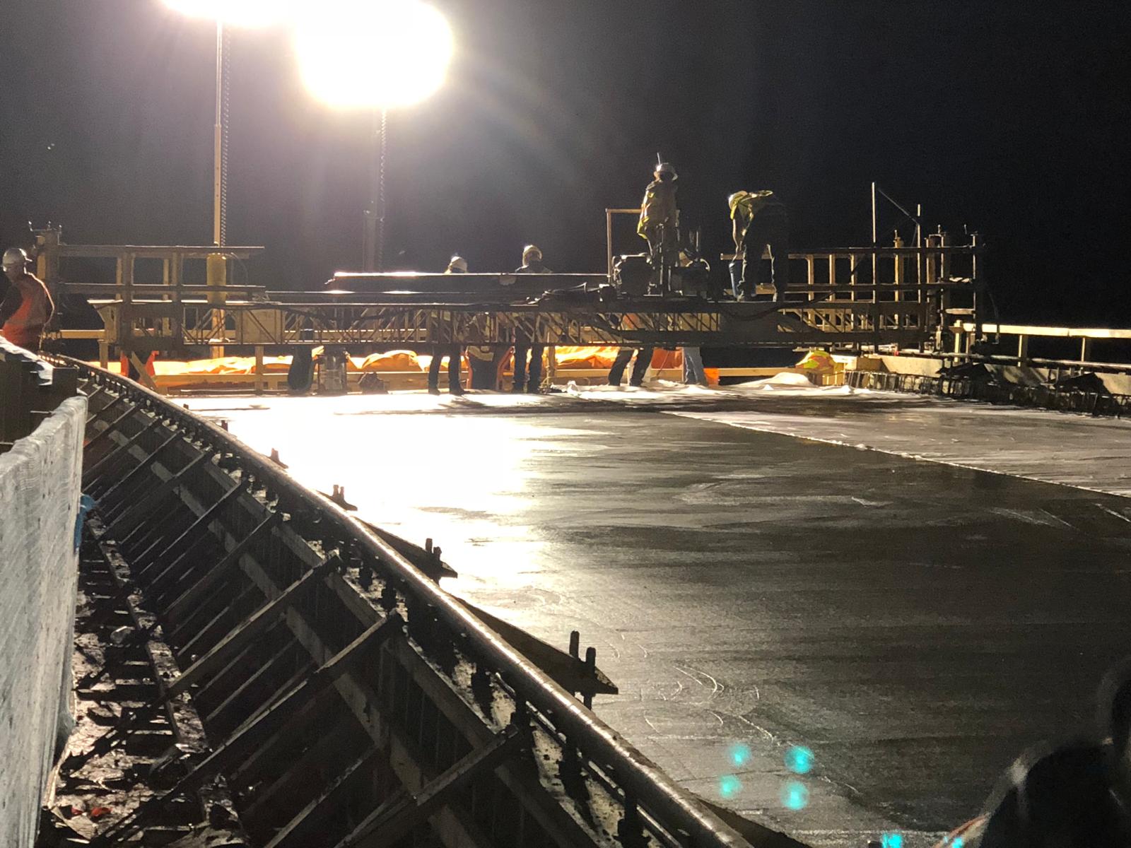 Commercial concrete slab downtown